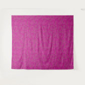 Roze mozaïekpixels, gepersonaliseerd monogram wandkleed (Voorkant (horizontaal))