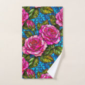 Roze mozaïekrozen  bad handdoek (Handdoek)