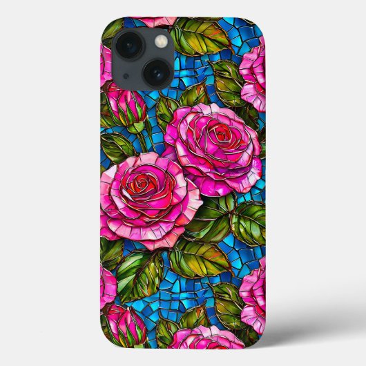 Roze mozaïekrozen  Case-Mate iPhone case (Achterkant)