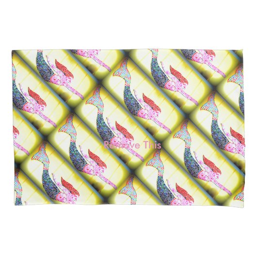 roze mozaïekvormig patroon kussensloop (Voorkant)