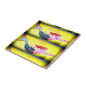 roze mozaïekzeemeermatten onder water zwemmen tegeltje (Zijkant)