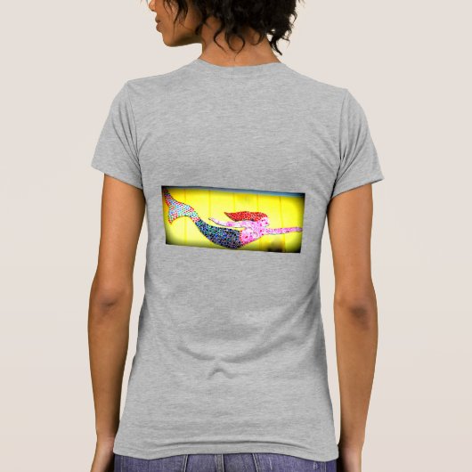 Roze mozaïekzeemeermin t-shirt (Achterkant)