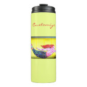 roze mozaïekzeemeermin thermosbeker (Voorkant)