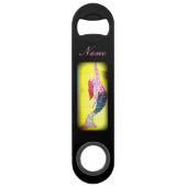 roze mozaïekzeemeermin zwemmen speed flessenopener (Achterkant)