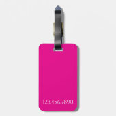 Roze “Mrs” minimale typografie  Bagagelabel (Achterkant verticaal)