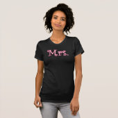 Roze Mrs Typografie Design T-shirt (Voorkant volledig)