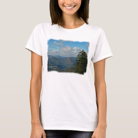 Roze mtns: Mtns bellen... John Muir T-shirt (Voorkant)
