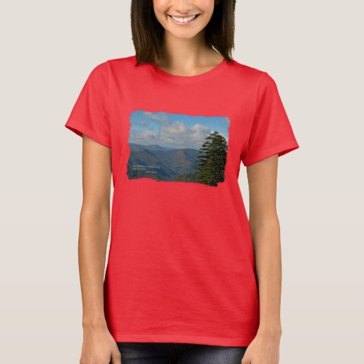 Roze mtns: Mtns belt John Muir. T-shirt (Voorkant)