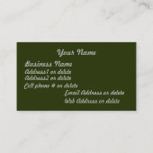 Roze mtns: Mtns belt John Muir. Visitekaartje (Achterkant)