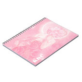 Roze Mucha 'De maan' Notitieboek (Linkerzijde)