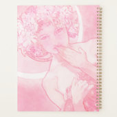 Roze Mucha 'De Maan' Planner (Achterkant)