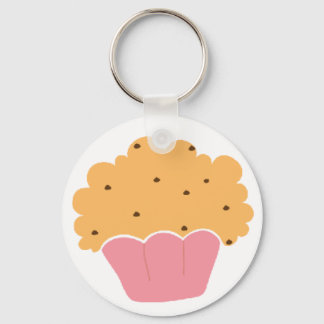 Roze muffinepatroon sleutelhanger
