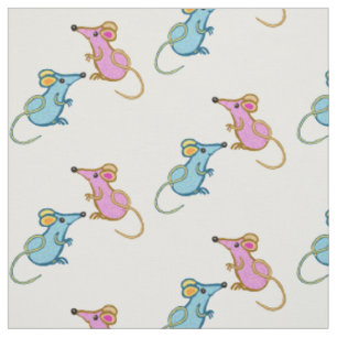 Roze muis, blauwe muis stof