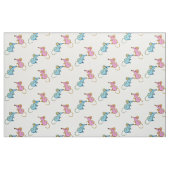 Roze muis, blauwe muis stof (Fat Quarter)