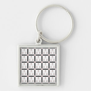 Roze Muis Naadloos Patroonontwerp - Cute Decor Sleutelhanger