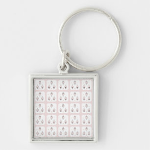 Roze Muis Naadloos Patroonontwerp - Cute Decor Sleutelhanger