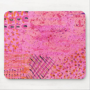 Roze Muismat Abstract Schilderij