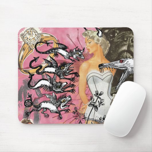 Roze Muismat Collage (Met muis)