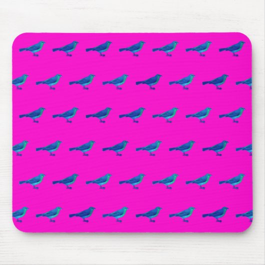 Roze Muismat met  vogelpatroon (Voorkant)