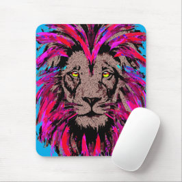 Roze Muismat van de Lion - Lion Face Portret Teken