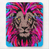 Roze Muismat van de Lion - Lion Face Portret Teken (Voorkant)