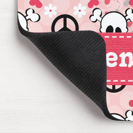 Roze Muismat van de schedel en de beenderen (Hoek)