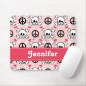 Roze Muismat van de schedel en de beenderen (Met muis)