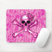 Roze Muismat van de schedel en de ventilator (Met muis)