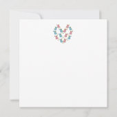 Roze muizen, blauw muizen baby shower bedankkaart (Achterkant)