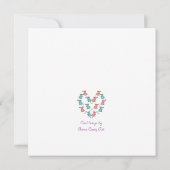 Roze muizen, blauwe muizen hartjes bedankkaart (Achterkant)