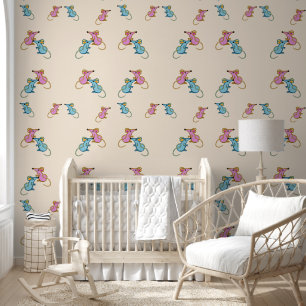 Roze muizen, blauwe muizen Wallpaper Behang