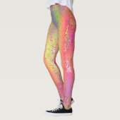 Roze Multi Gekleurde Python Snake Print Dames Leggings (Links)