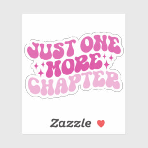 Roze Multicolored slechts één meer hoofdstuk vinyl Sticker