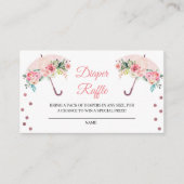 Roze multipele luierlade Raffle-behuizing Informatiekaartje (Voorkant)