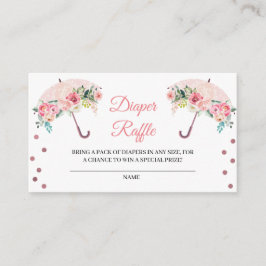 Roze multipele luierlade Raffle-behuizing Informatiekaartje