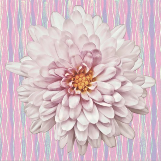 Roze Mum Bloem  Stijl Sticker (Voorkant)