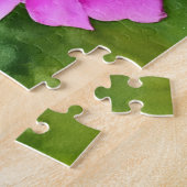 Roze Mum Flower Waterverf Style Art Legpuzzel (Zijkant)