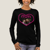 Roze MUM Love Fotolijst Tri-Blend Shirt (Voorkant)