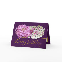 Roze Mum & Witte Orchideeën Bloemen Boeket Verjaar