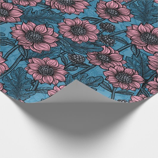 Roze Mums Cadeaupapier (Hoek)