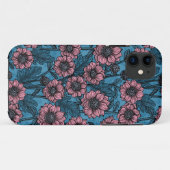 Roze Mums Case-Mate iPhone Case (Achterkant (horizontaal))