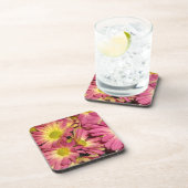 Roze Mums Cork Onderzetters (Rechterzijde)