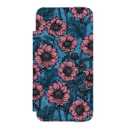 Roze Mums Incipio iPhone Portemonnee Hoesje (Voorkant Agenda)