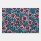 Roze Mums Inpakpapier Vel (Voorkant)