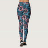 Roze Mums Leggings (Achterkant)