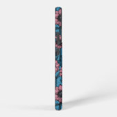 Roze Mums monogram Samsung Galaxy Hoesje (Rechterkant)
