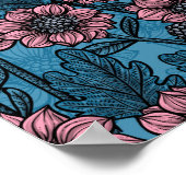 Roze Mums Poster (Hoek)