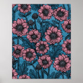 Roze Mums Poster (Voorkant)