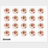 ROZE MUMS van SHARON SHARPE Ronde Sticker (Vel)