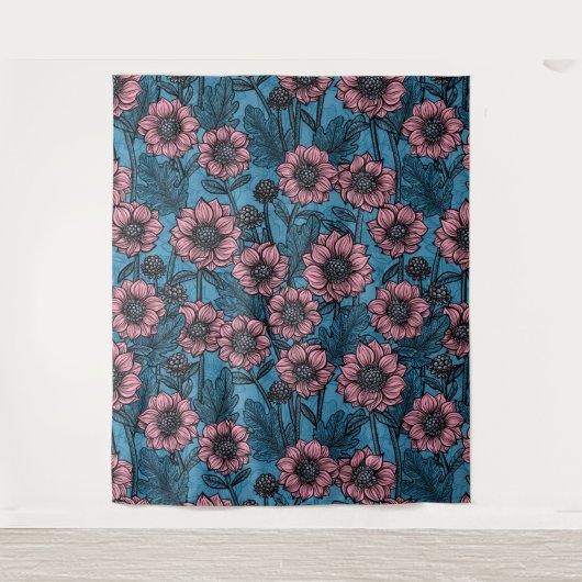 Roze Mums Wandkleed (Voorkant)